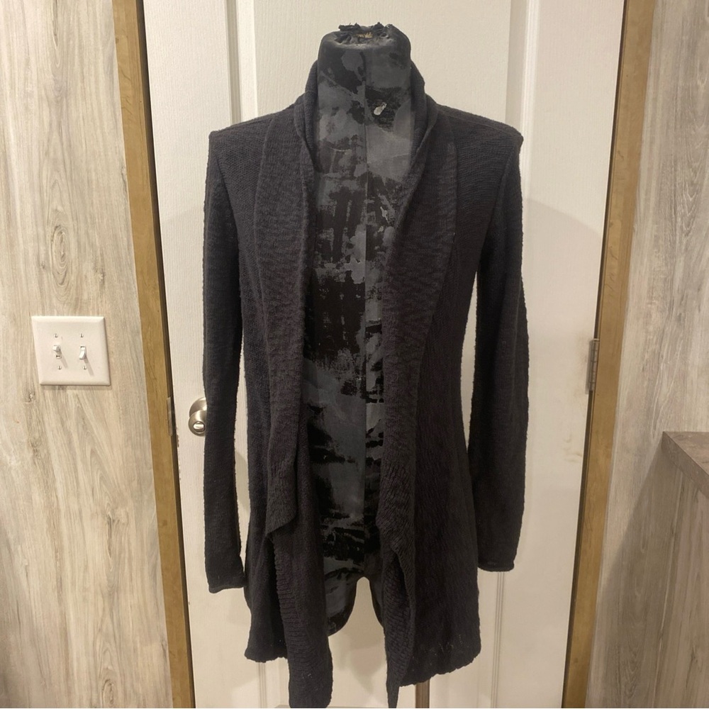 Eileen Fisher Charcoal Open Front Cardigan